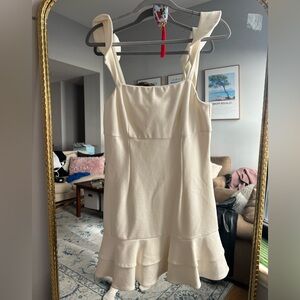 Lulu’s cream mini dress.